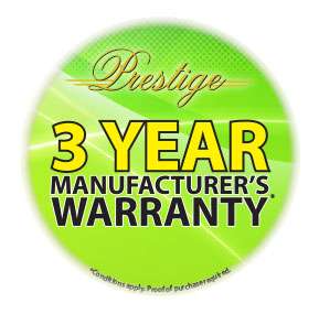 Prestige 3YR Warranty seal
