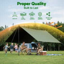 'Instahut' Canvas Tarp - GREEN - Caravan Cover Shop