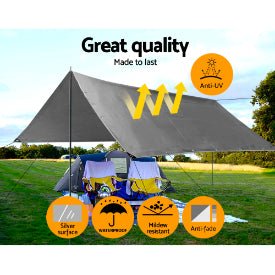 'Instahut' Poly Tarp - SILVER - Caravan Cover Shop