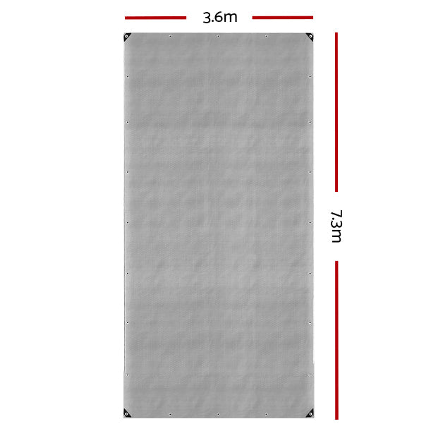 'Instahut' Poly Tarp - SILVER - Caravan Cover Shop