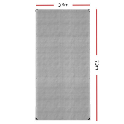 'Instahut' Poly Tarp - SILVER - Caravan Cover Shop