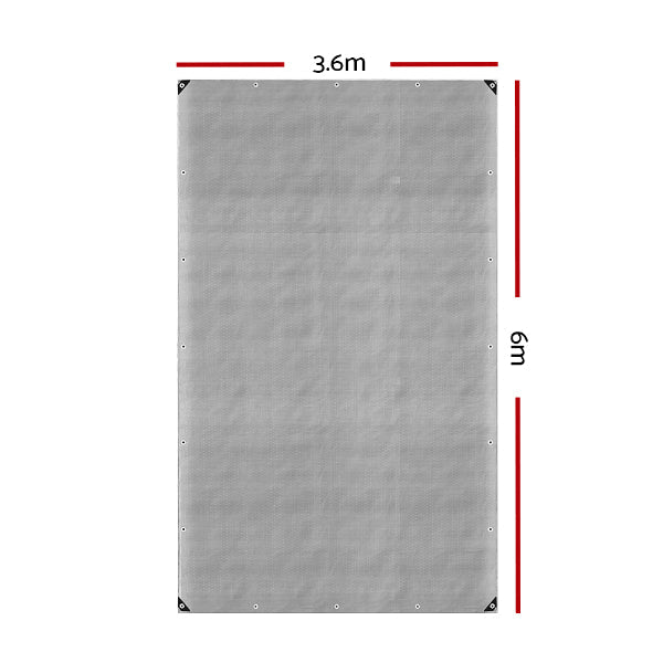 'Instahut' Poly Tarp - SILVER - Caravan Cover Shop