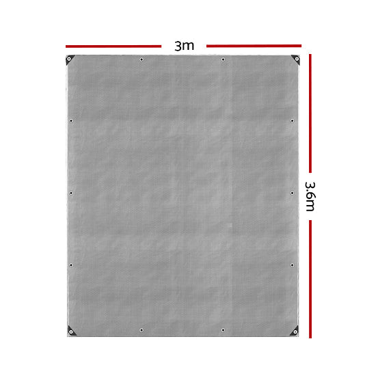 'Instahut' Poly Tarp - SILVER - Caravan Cover Shop