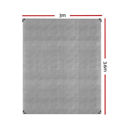'Instahut' Poly Tarp - SILVER - Caravan Cover Shop
