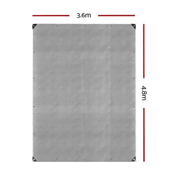 'Instahut' Poly Tarp - SILVER - Caravan Cover Shop