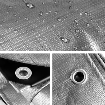 'Instahut' Poly Tarp - SILVER - Caravan Cover Shop