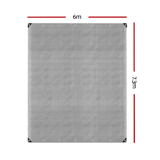 'Instahut' Poly Tarp - SILVER - Caravan Cover Shop
